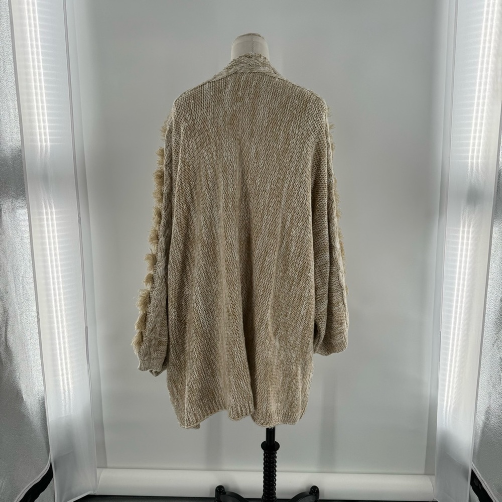 Anthropologie Braided Sleeve Chunky Cardigan One Size - Picture 5 of 9